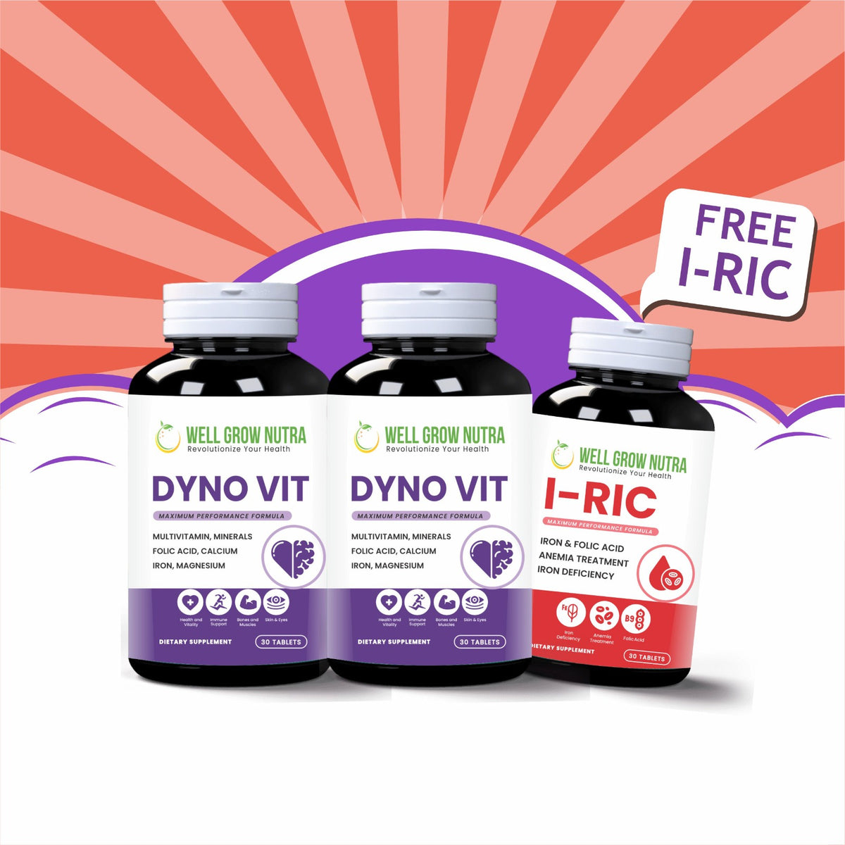 2 dyno Vit + I-Ric FREE