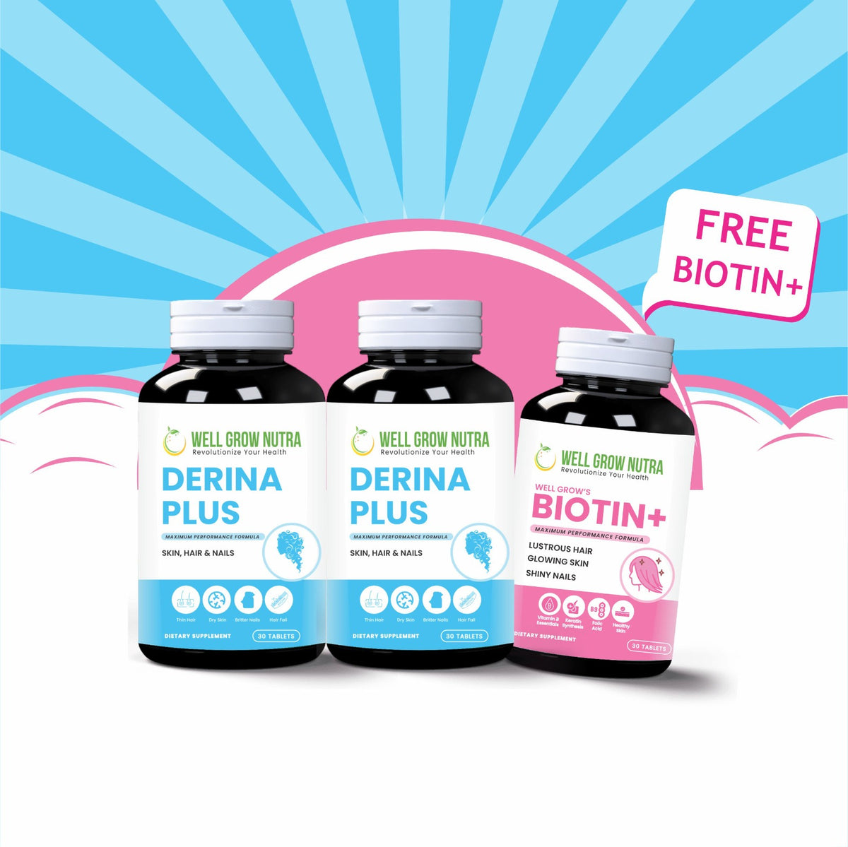 2 Derina Plus + Biotin FREE